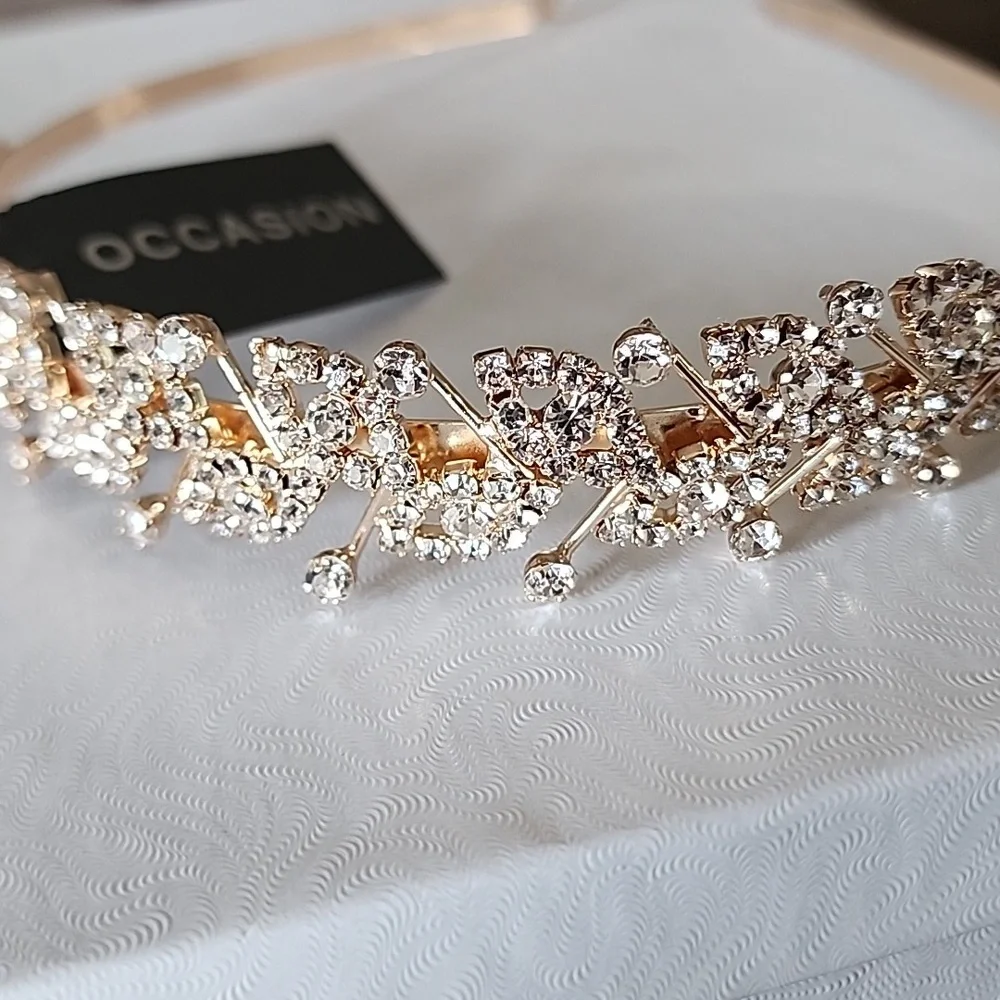 Occasion Rose Gold Headband With Crystals New With Tags